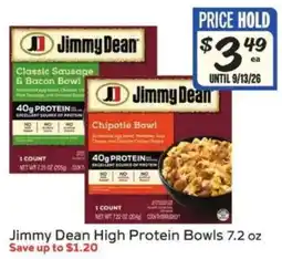 Winn Dixie Jimmy Dean High Protein Bowls offer