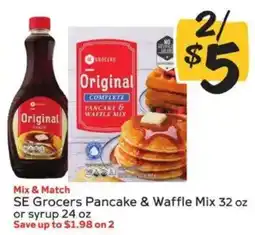 Winn Dixie SE Grocers Pancake & Waffle Mix or syrup offer