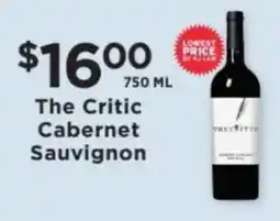 ShopRite The Critic Cabernet Sauvignon offer