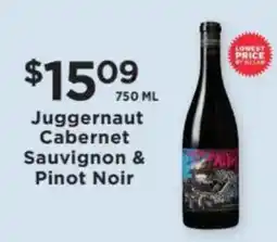 ShopRite Juggernaut Cabernet Sauvignon & Pinot Noir offer