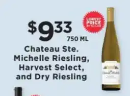 ShopRite Chateau Ste. Michelle Riesling, Harvest Select, and Dry Riesling offer