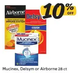 Winn Dixie Mucinex, Delsym or Airborne offer