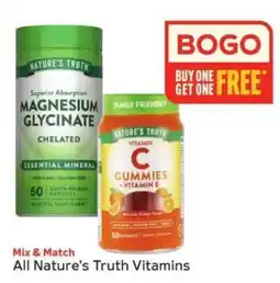 Winn Dixie All nature's truth vitamins offer