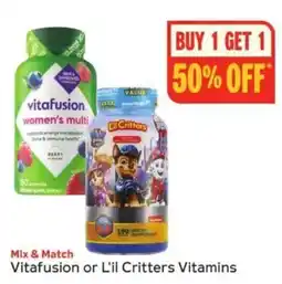 Winn Dixie Vitafusion or L'il Critters Vitamins offer