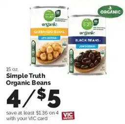Harris Teeter Simple Truth Organic Beans offer