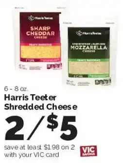 Harris Teeter Harris Teeter Shredded Cheese offer