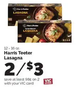 Harris Teeter Harris Teeter Lasagna offer