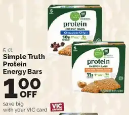 Harris Teeter Simple Truth Protein Energy Bars offer