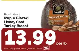 Harris Teeter Boar's Head Maple Glazed Honey Coat Turkey Breast offer