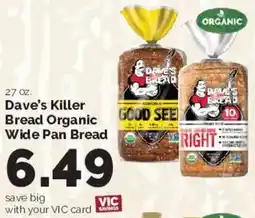 Harris Teeter Dave's Killer Bread Organic Wide Pan Bread offer