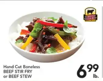 Pete's Fresh Market Hand Cut Boneless BEEF STIR FRY or BEEF STEW offer