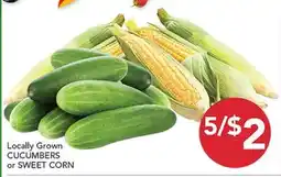 Pete's Fresh Market Locally Grown CUCUMBERS or SWEET CORN offer