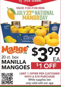 Pete's Fresh Market MANILLA MANGOES offer