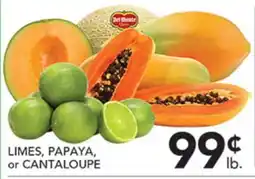 Pete's Fresh Market LIMES, PAPAYA, or CANTALOUPE offer