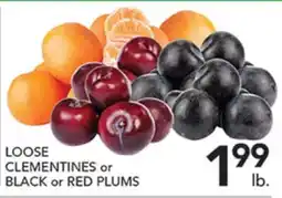 Pete's Fresh Market LOOSE CLEMENTINES or BLACK or RED PLUMS offer