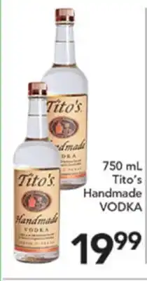 Pete's Fresh Market 750 mL Tito's Handmade VODKA offer