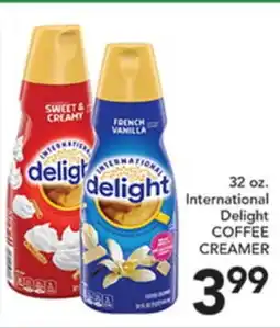 Pete's Fresh Market 32 oz. International Delight COFFEE CREAMER offer