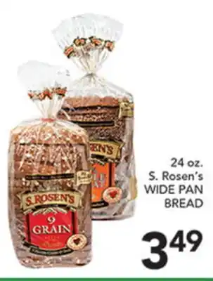 Pete's Fresh Market 24 oz. S. Rosen's WIDE PAN BREAD offer