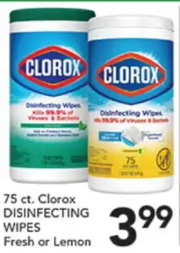 Pete's Fresh Market 75 ct. Clorox DISINFECTING WIPES offer