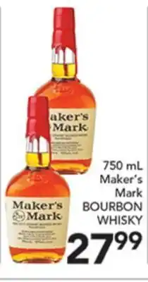 Pete's Fresh Market 750 mL Maker's Mark BOURBON WHISKY offer