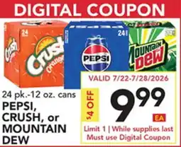 Pete's Fresh Market PEPSI, CRUSH, or MOUNTAIN DEW offer
