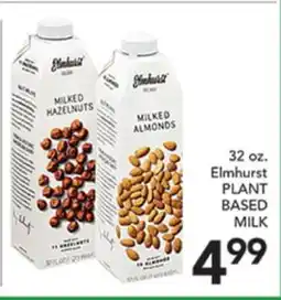 Pete's Fresh Market 32 oz. Elmhurst PLANT BASED MILK offer