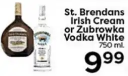 Rich's Fresh Market St. Brendans Irish Cream or Zubrowka Vodka White offer