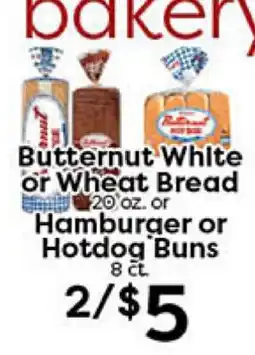 Rich's Fresh Market Butternut White or Wheat Bread or Hamburger or Hotdog Buns offer