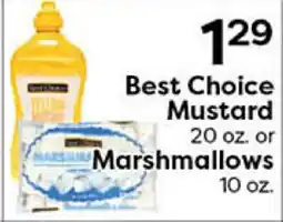 Rich's Fresh Market Best Choice Mustard 20 oz. or Marshmallows 10 oz offer