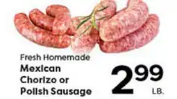 Rich's Fresh Market Fresh Homemade Mexican Chorizo or Polish Sausage offer