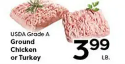 Rich's Fresh Market USDA Grade A Ground Chicken or Turkey offer