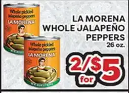 Torres Supermercado LA MORENA WHOLE JALAPEÑO PEPPERS offer