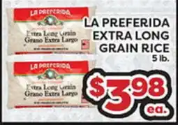 Torres Supermercado LA PREFERIDA EXTRA LONG GRAIN RICE offer