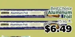 Living Fresh Market Best Choice Aluminum Foil offer