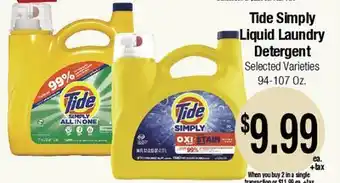 Big Saver Foods Tide Simply Liquid Laundry Detergent offer
