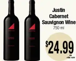 Big Saver Foods Justin Cabernet Sauvignon Wine offer