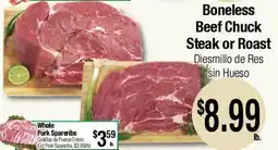 Big Saver Foods Boneless Beef Chuck Steak or Roast offer