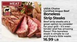 Sunset Foods USDA Choice Certified Angus Beef Boneless Strip Steaks offer
