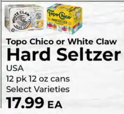 Sunset Foods Topo Chico or White Claw Hard Seltzer offer
