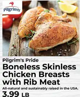 Sunset Foods Pilgrim's Pride Boneless Skinless Chicken Breasts with Rib Meat offer