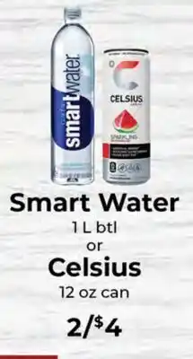 Sunset Foods Smart Water 1 L btl or Celsius 12 oz can offer