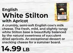 Sunset Foods English White Stilton with Apricot offer
