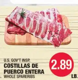 Carnicerias Jimenez U.S. GOV'T INSPI COSTILLAS DE PUERCO ENTERA offer