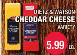 Carnicerias Jimenez DIETZ & WATSON CHEDDAR CHEESE offer