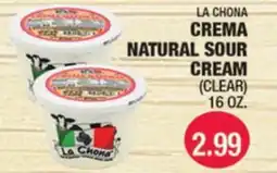 Carnicerias Jimenez LA CHONA CREMA NATURAL SOUR CREAM (CLEAR) offer