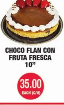 Carnicerias Jimenez CHOCO FLAN CON FRUTA FRESCA offer