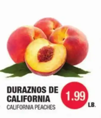 Carnicerias Jimenez DURAZNOS DE CALIFORNIA offer