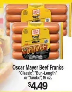 Angelo Caputo's Fresh Market Oscar Mayer Beef Franks offer