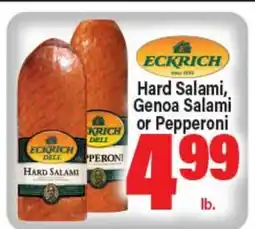 Angelo Caputo's Fresh Market ECKRICH Hard Salami, Genoa Salami or Pepperoni offer