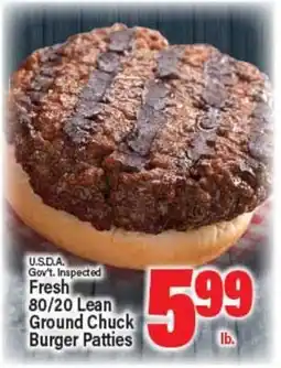 Angelo Caputo's Fresh Market Fresh 80/20 Lean Ground Chuck Burger Patties offer